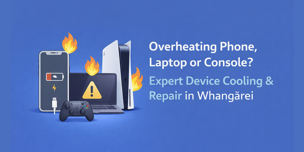 Device cooling and repair services for overheating phones and laptops in Whangarei